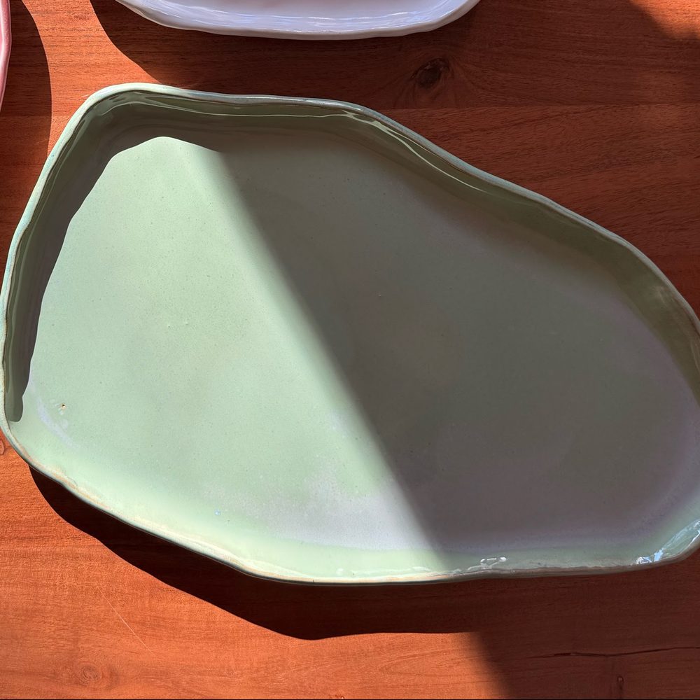 Sage platter in afternoon light